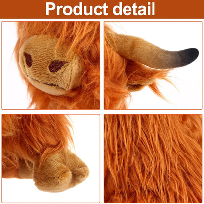 Highland Cow Stuffed Animal Plush Toy – Soft Kawaii Gift
