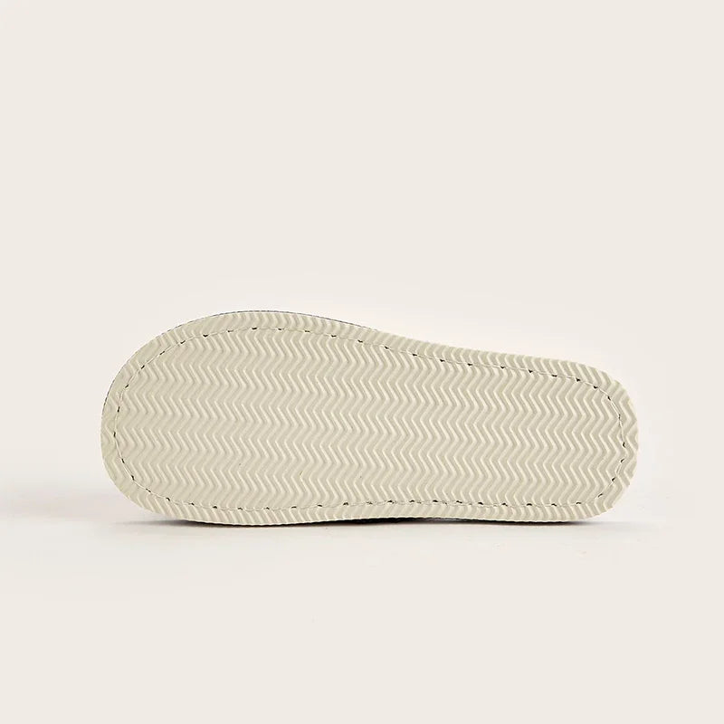 Unisex Linen Open-Toe House Slippers – Breathable Indoor Slides