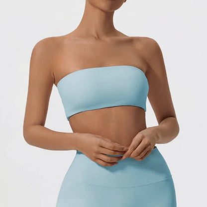 Strapless Sports Bra for Women – Quick-Dry Yoga Tube Top