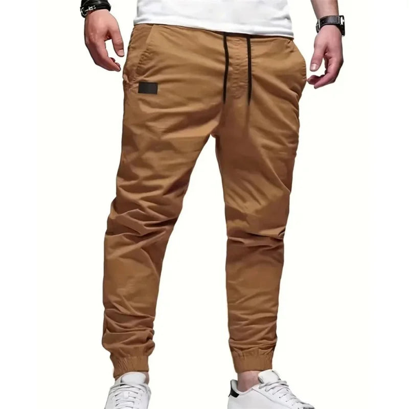 Men's Cargo Jogger Pants – Loose Straight Fit Woven Sweatpants