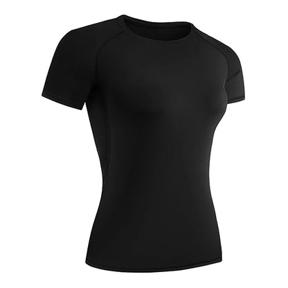 Women's Compression Athletic T-Shirt – Short Sleeve Quick Dry Workout Top