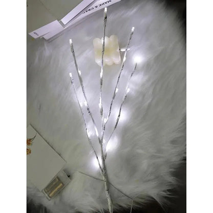 1 Pc White Birch Branch Light Led Festive Lights Battery Operated Christmas Party Wedding Decoration