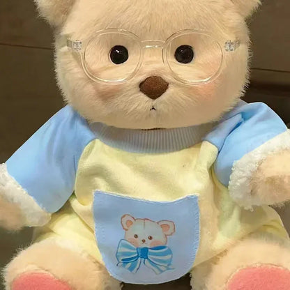 Teddy Bear Plush Toy with Changeable Outfits – Cute Stuffed Animal Doll