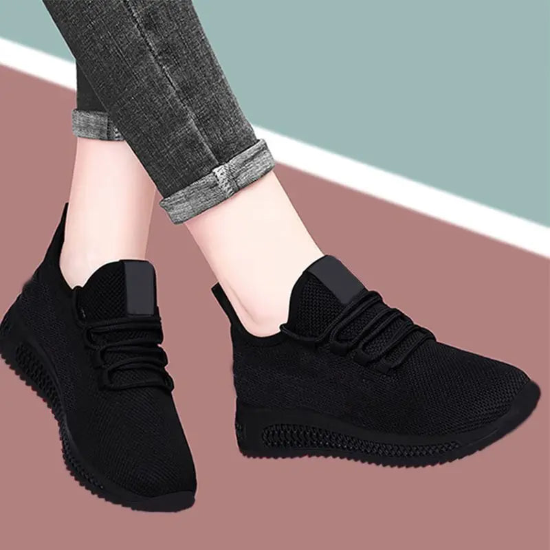 Platform Sneakers for Women – Breathable Non-Slip Casual Shoes