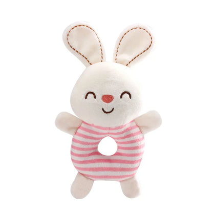 Baby Rattle Toy – Soft Plush Cartoon Animal Hand Ring for Newborns