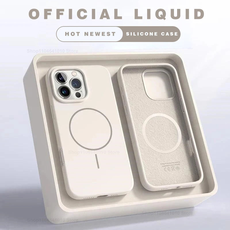 Magnetic Phone Case Iphone 15 14 16 Plus 11 12 13 17 Pro Max Air Shockproof Silicone Cover Magsafe