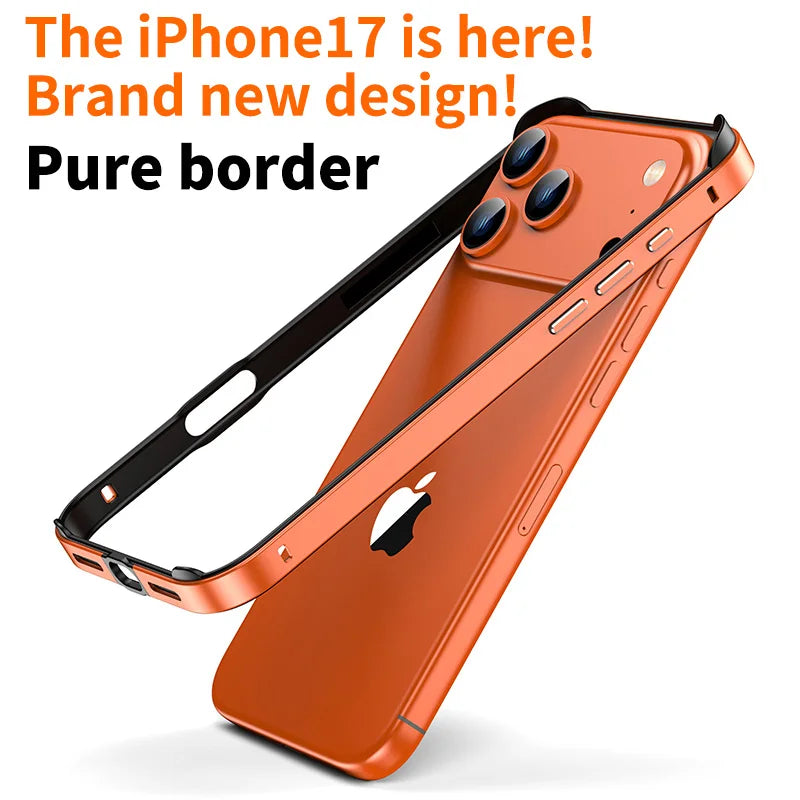 Hybrid Silicone Frame Aluminum Metal Phone Case Iphone 17 16 15 14 13 12 Pro Max Better Heat Bumper