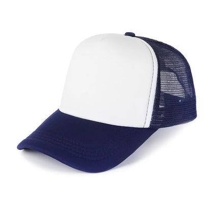 Custom Logo Mesh Trucker Hat – 5-Panel Snapback Baseball Cap for Men & Women
