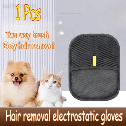 Pet Hair Remover Glove – Double-Sided Deshedding Brush for Dogs & Cats