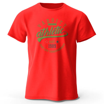 Vintage Varsity Graphic T Shirt 100% Cotton Unisex Tee