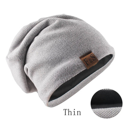 Knitted Slouchy Beanie Hat – Soft Unisex Skullcap for Men & Women