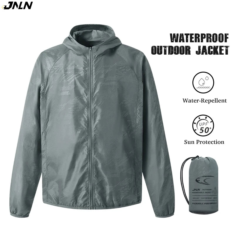 Waterproof Rain Jacket – Unisex Packable Hooded Outdoor Jacket for Camping, Fishing & Hiking