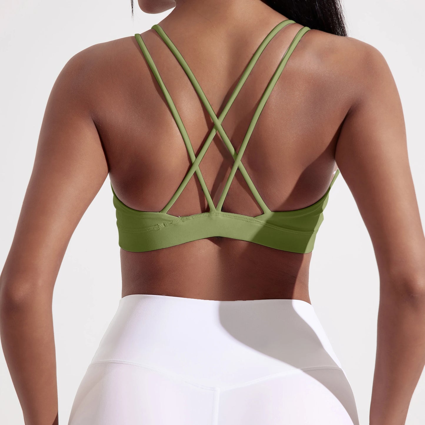 Women's Strappy Cross-Back Sports Bra – Gym, Yoga & Training Top