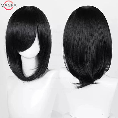 Anime Cosplay Wig - 40cm Medium Straight Wig with Bangs