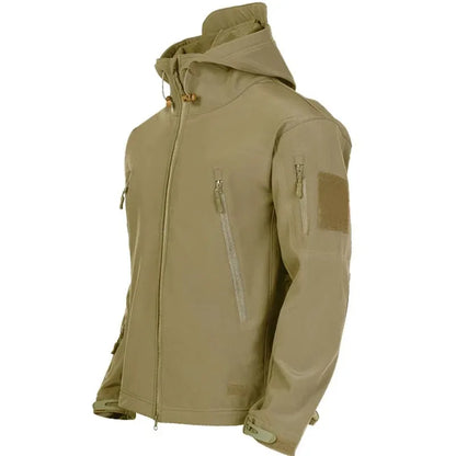 Men's Tactical Soft Shell Jacket – Waterproof Military Hooded