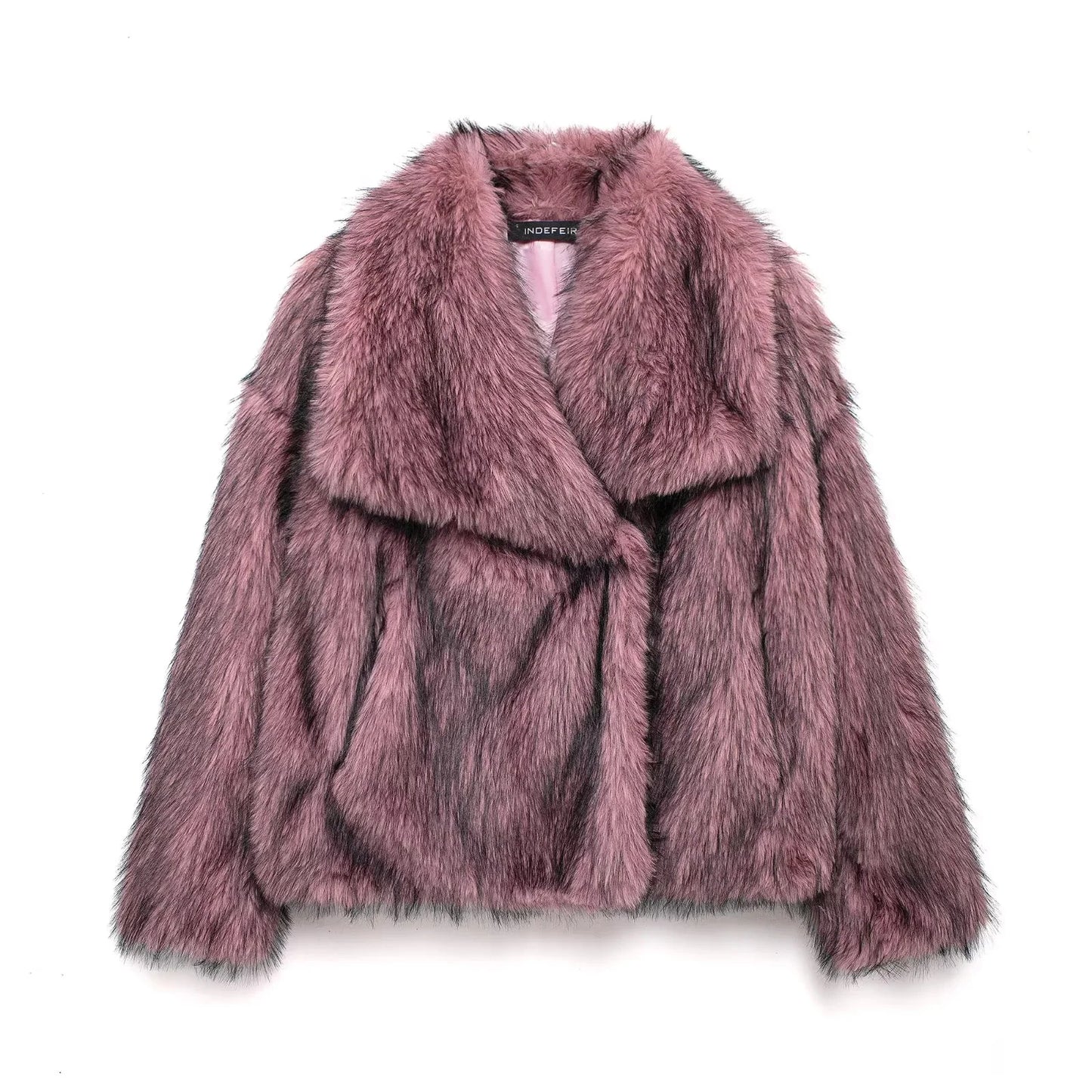Women's Faux Fur Jacket – Fluffy Oversized Collar Warm Coat