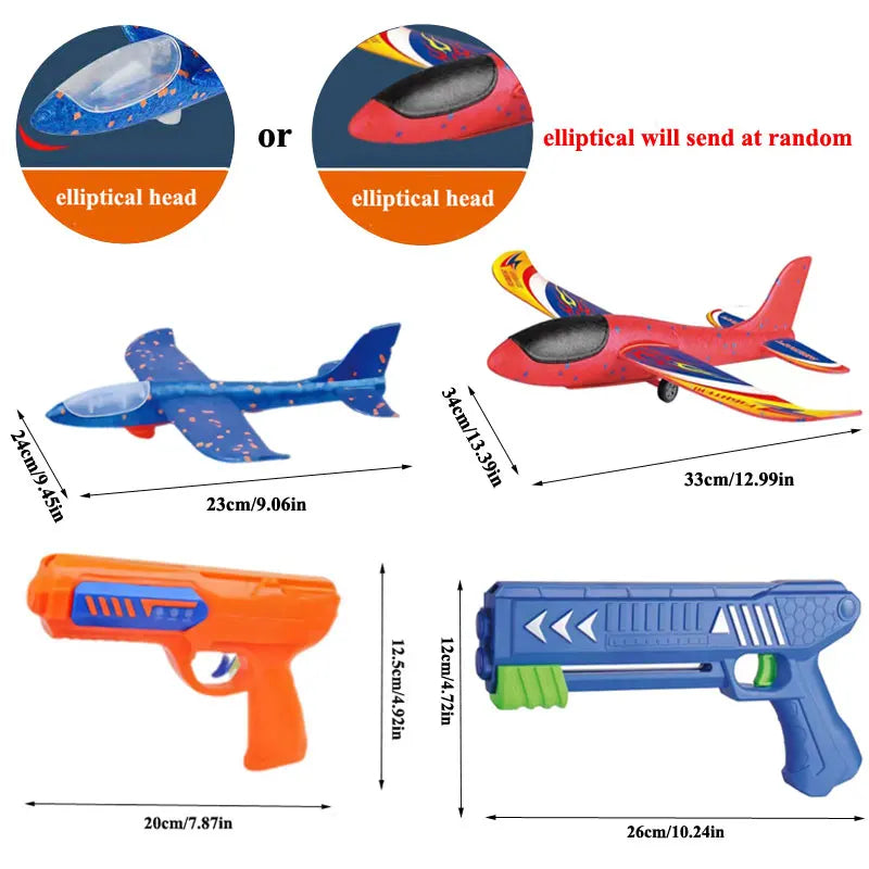 Foam Airplane Launcher Toy – Kids Catapult Glider Gun