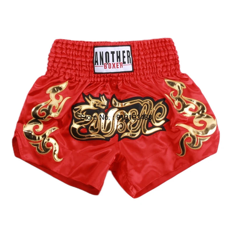 Muay Thai Shorts – Embroidery Kickboxing & Martial Arts Training Pants