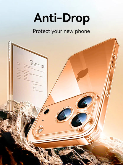 Joyroom Iphone 17 16 15 Pro Max Case Lens Protection Anti-Yellow Transparent Shockproof Cover