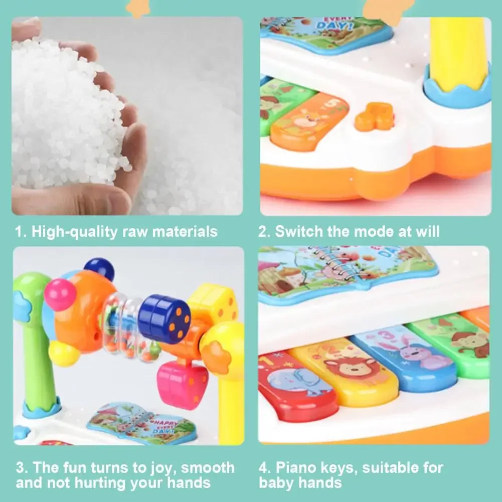 Baby Piano Toy with Rotating Music, Lights & Sound