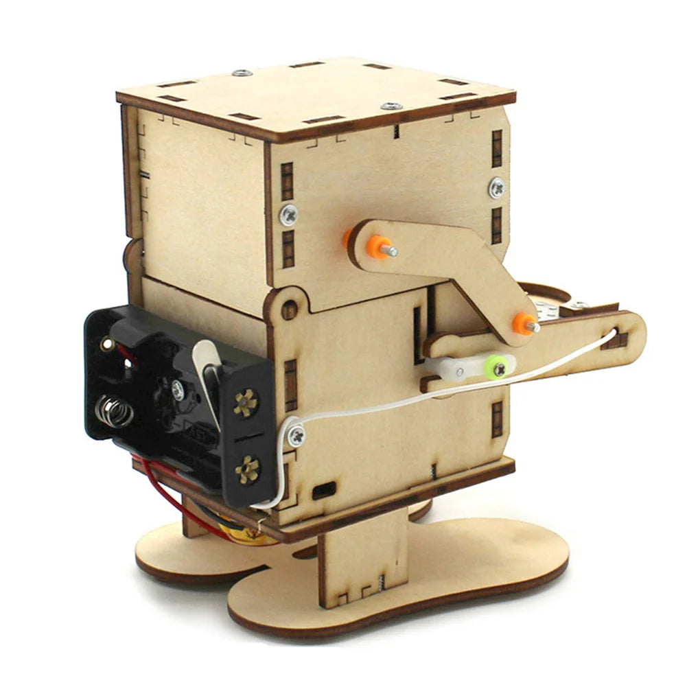 Coin-Eating Robot DIY Wooden STEM Kit for Kids