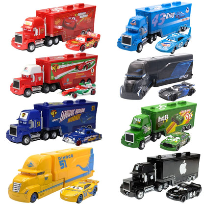 Cars Lightning McQueen Diecast Container Truck Toy