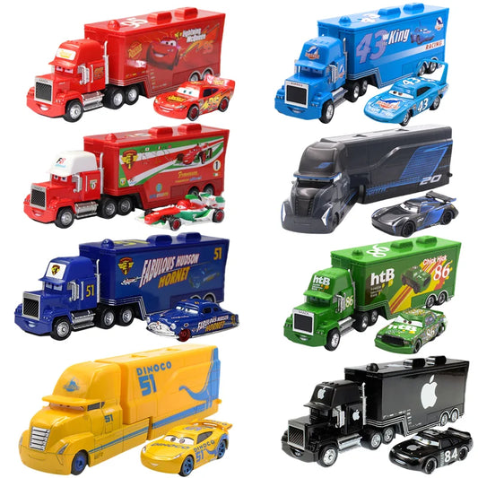 Cars Lightning McQueen Diecast Container Truck Toy