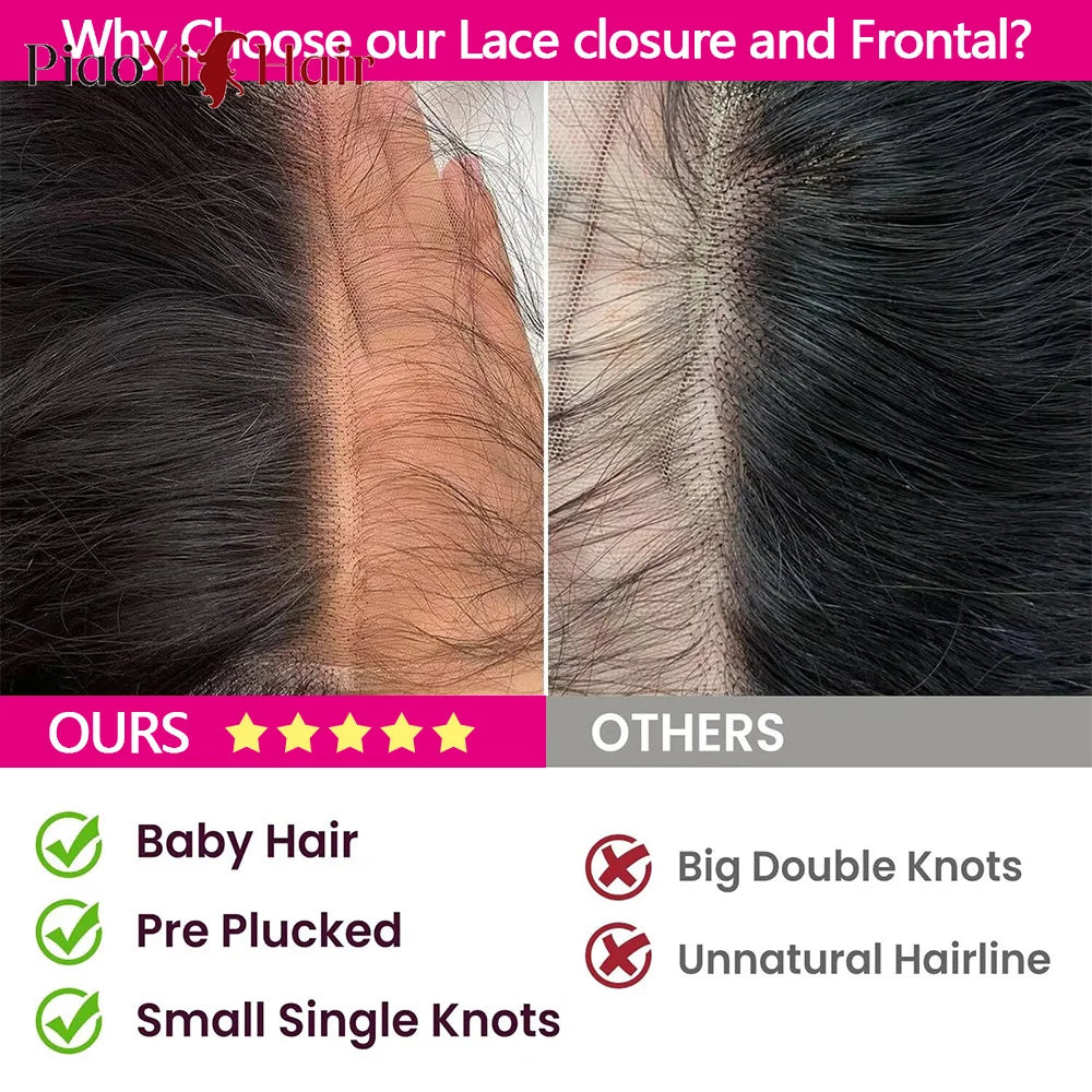 Frontal Only 13x6 Straight 13x4 Hd Lace Brazilian Human Hair Preplucked 4x4 5x5 6x6 Transparent 2x6