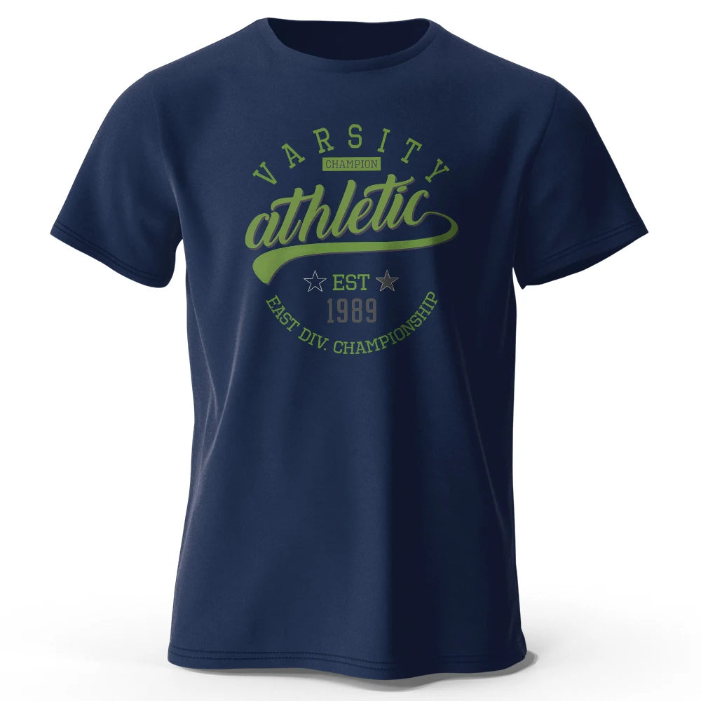 Vintage Varsity Graphic T Shirt 100% Cotton Unisex Tee