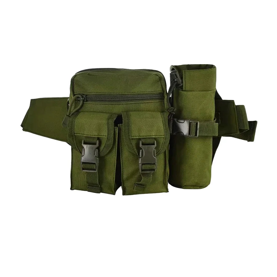 Tactical Waist Bag with Detachable Water Bottle Holder