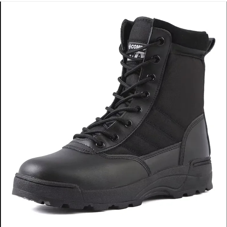 Men's Tactical Combat Boots – High-Top Military Hiking Ankle Shoes