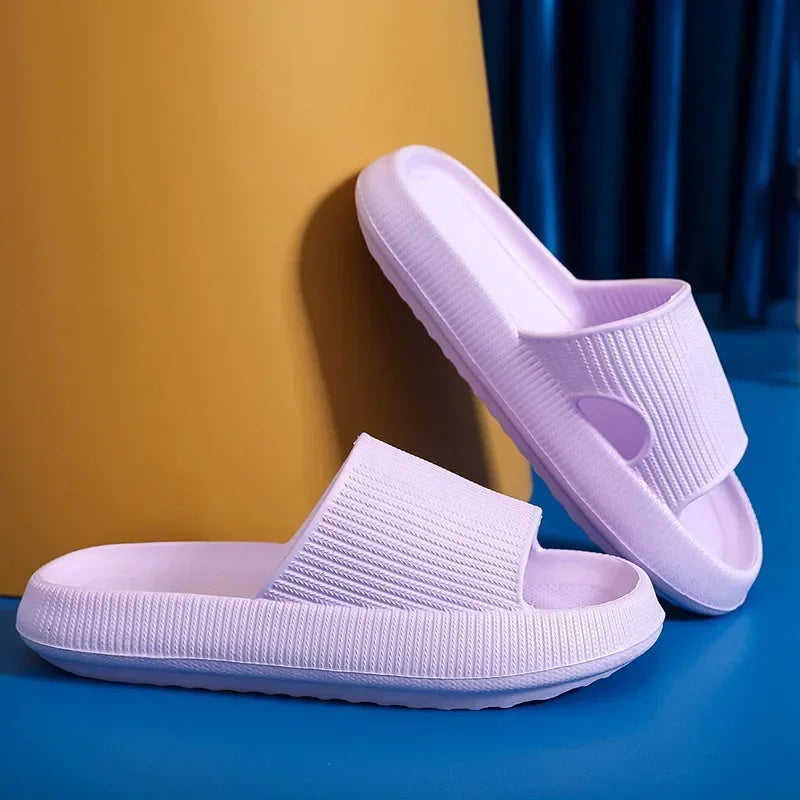 Cloud Slides – Thick 4cm EVA Sole Indoor & Beach Slippers