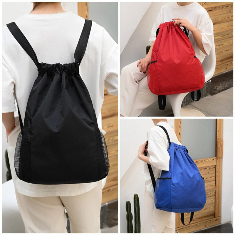 Drawstring Backpack Sports Gym Bag – Large Capacity Sackpack