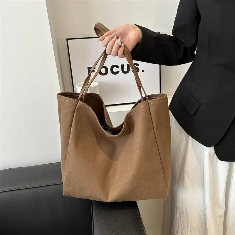Women's Canvas Tote Bag – Large Shoulder Bag for Daily & Travel