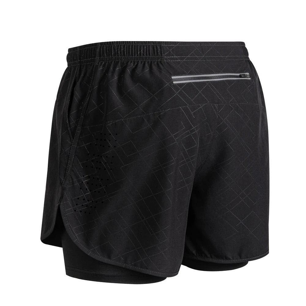 Men's Reflective Running Shorts – 2-in-1 Quick Dry Training Shorts
