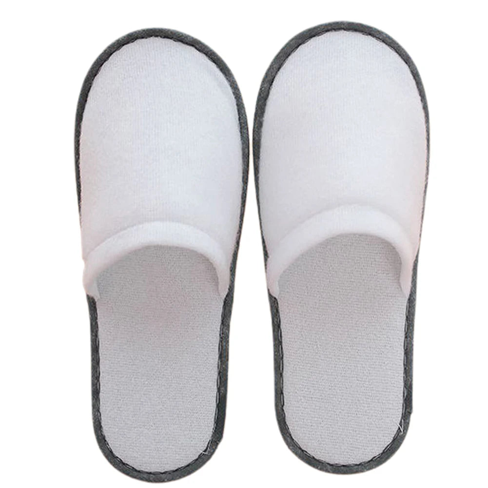 10pair Lot Hotel Slippers Men Womens Random Color Velvet Travel Disposable Cotton Home Hospitality
