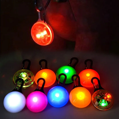 LED Glowing Pet Collar Pendant – Night Safety Light for Dogs & Cats
