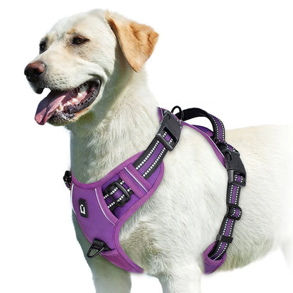 No Pull Dog Harness – Adjustable Soft Padded Vest with Control Handle