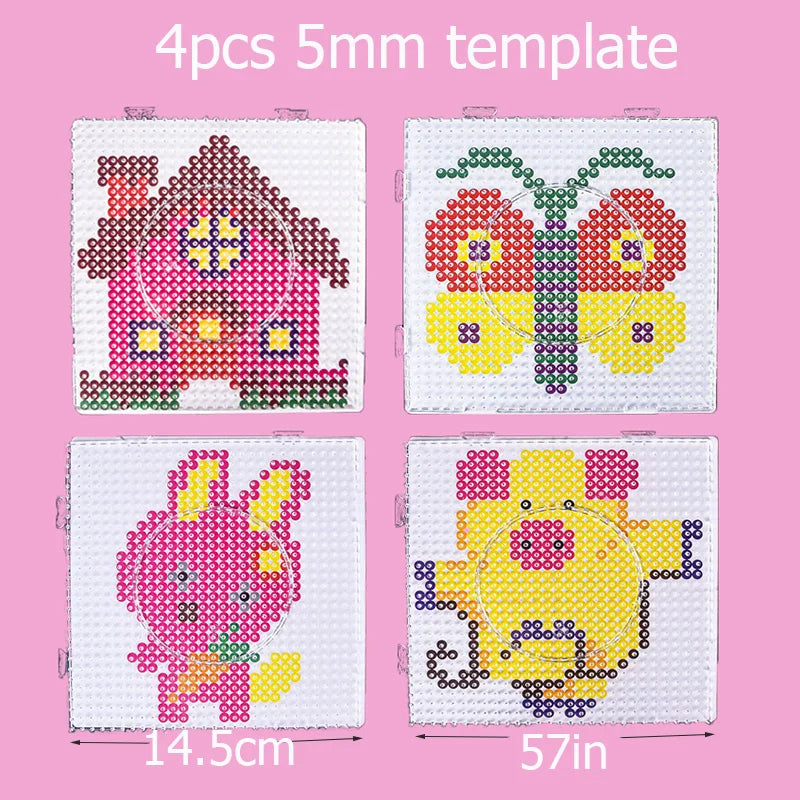 Hama Beads Kit – Fuse Bead Set with Pegboards & Iron