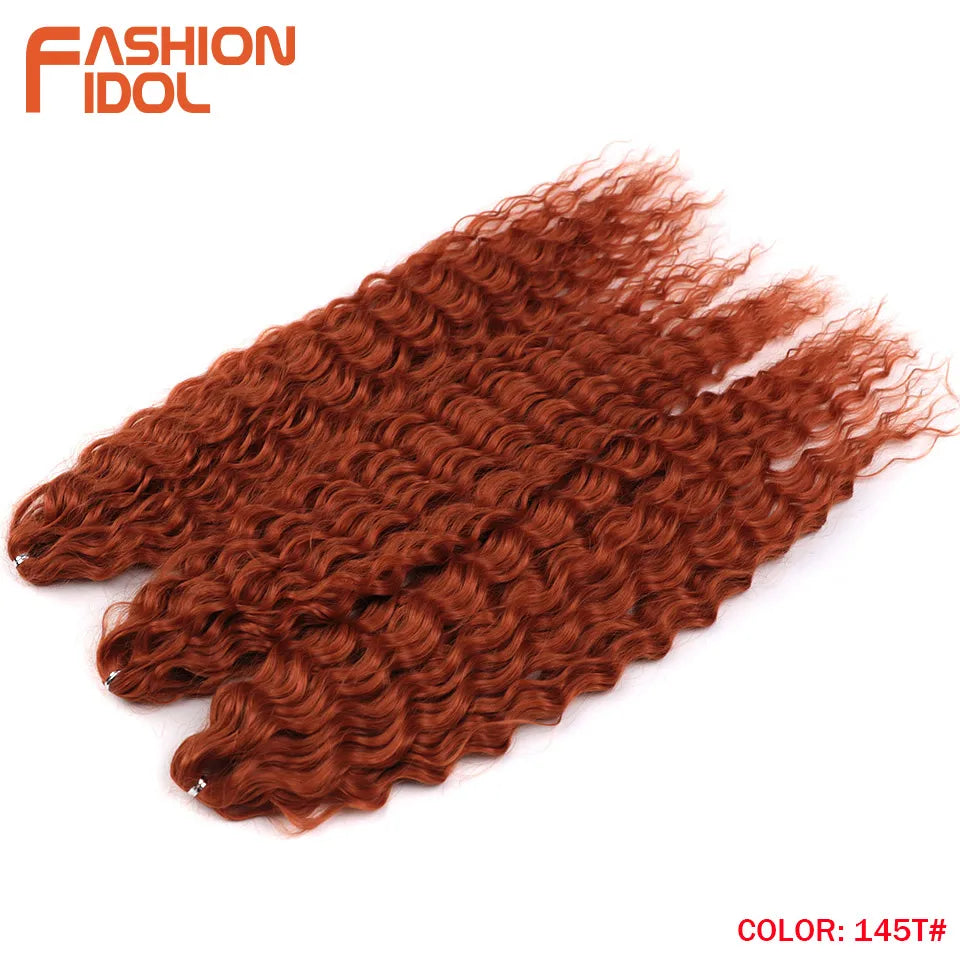 Idol 300g 22 Inch Ariel Curl Hair Water Wave Twist Crochet Synthetic Ombre Rainbow Color Braiding
