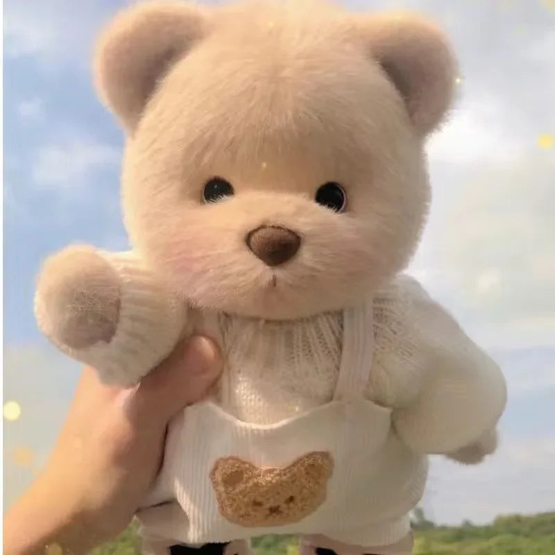 Teddy Bear Plush Toy with Changeable Outfits – Cute Stuffed Animal Doll