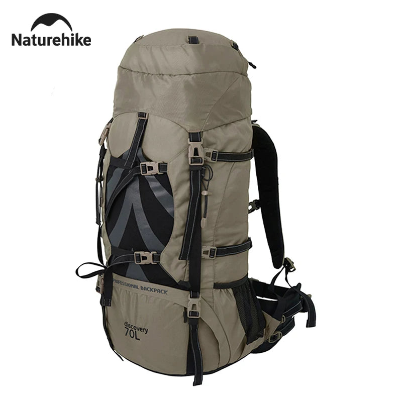 Naturehike 70L Hiking Backpack with Rain Cover – Ergonomic Camping Pack