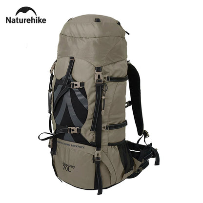 Naturehike 70L Hiking Backpack with Rain Cover – Ergonomic Camping Pack