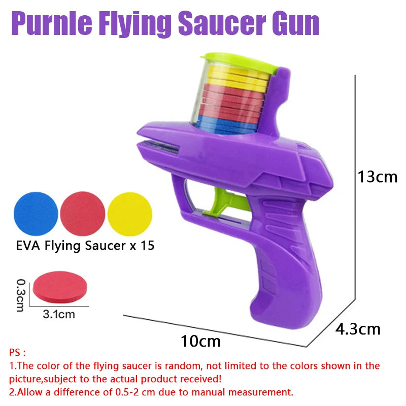 Flying Saucer Cat Toy Gun with 15 EVA Discs – Interactive Pet Toy