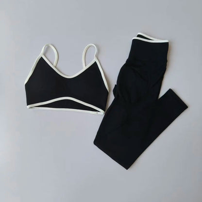 Seamless 2-Piece Yoga Set for Women – Sports Bra & High Waist Leggings