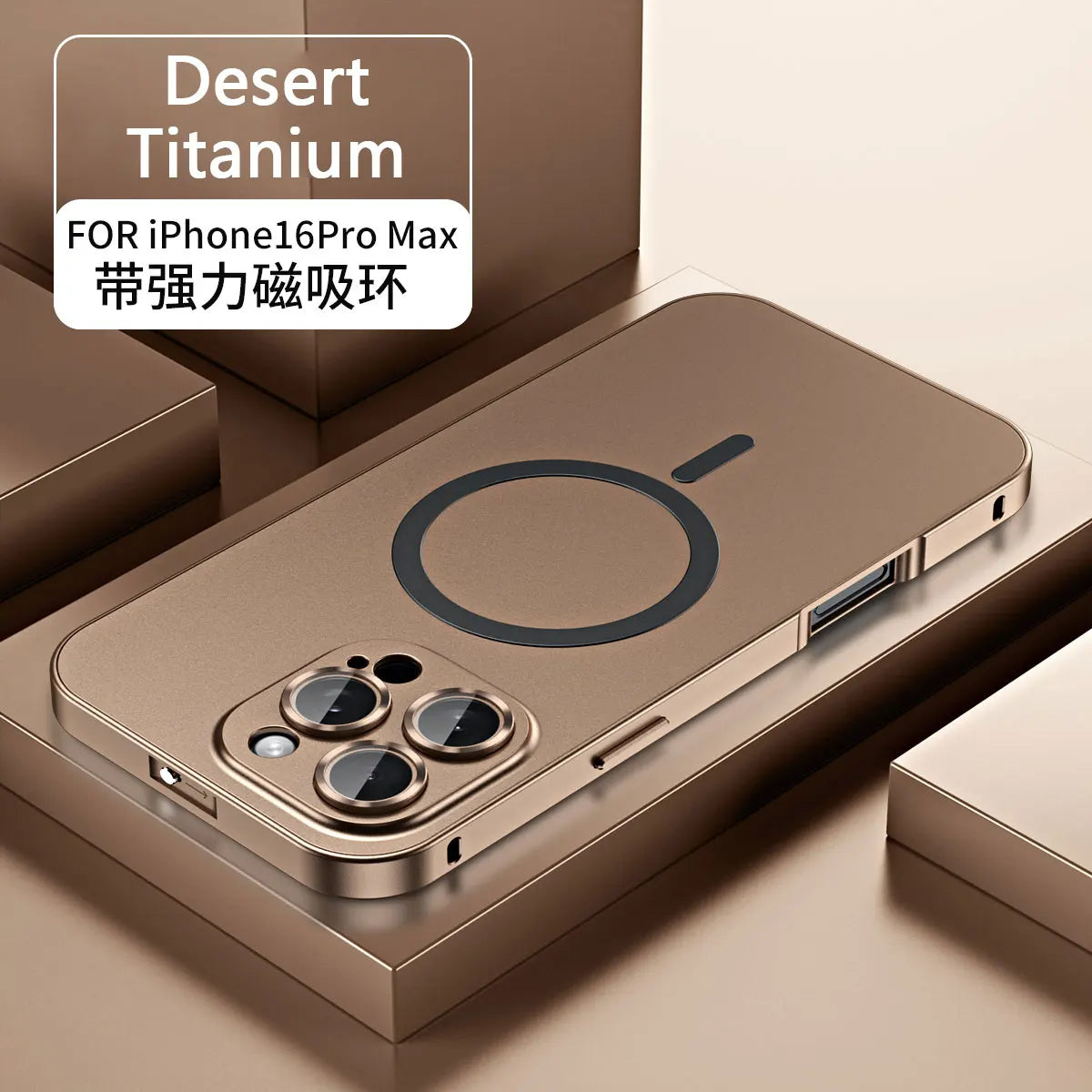 Aluminum Metal Frame Magnetic Case Iphone 13 12 14 15 16 17 Pro Max Magsafe Wireless Charging Lens