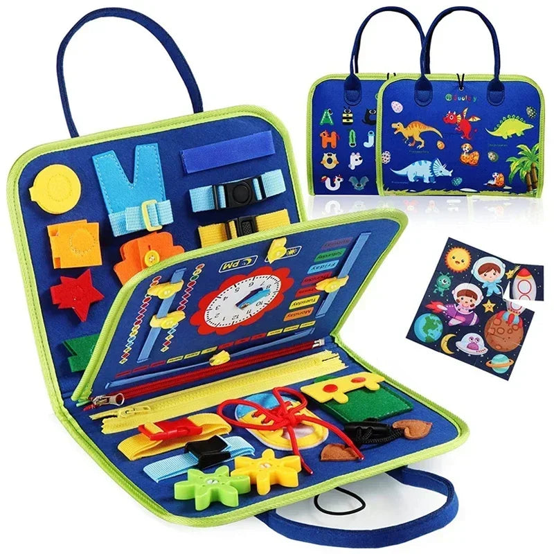 Montessori Felt Quiet Book – Sensory Activity Busy Board for Kids