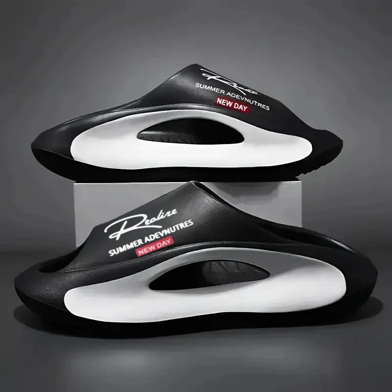 Men's Lightweight EVA Slide Sandals – Graphic Print Summer Slippers