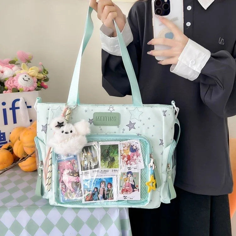 Ita Bag Transparent Window Tote – Y2K Kawaii Crossbody Shoulder Bag