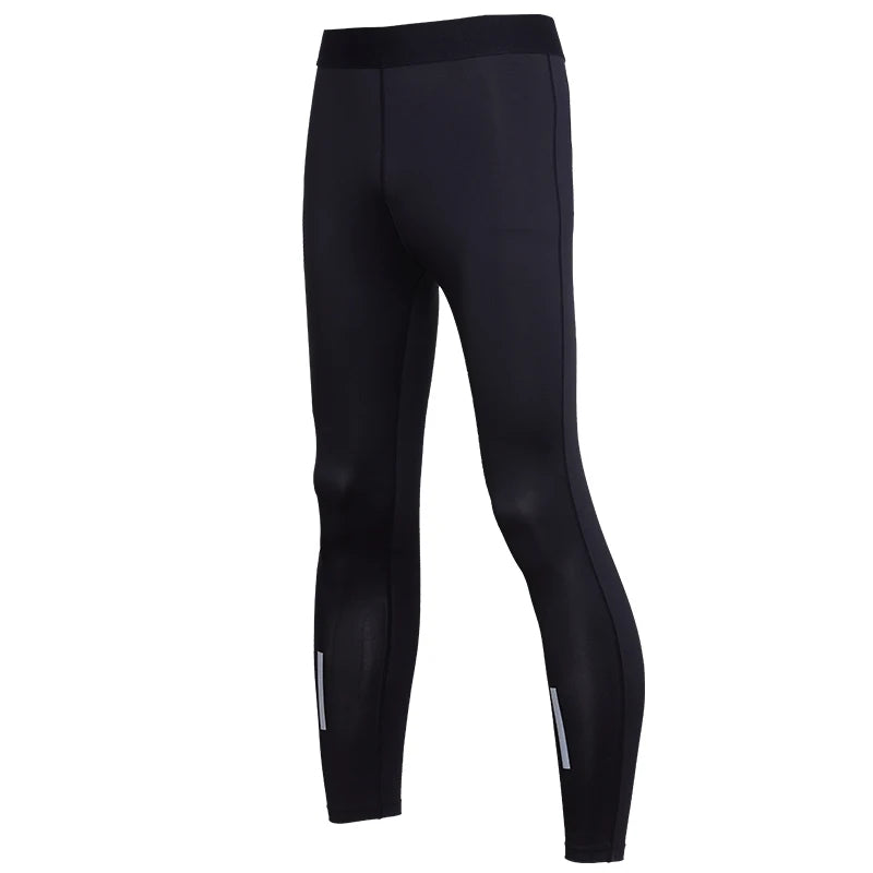 Compression Running Tights – Men's Reflective Striped Leggings